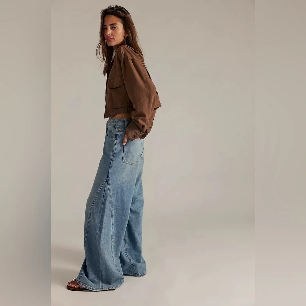 We The Free Sky Blue Wide Leg Jeans - Picture 4 of 14